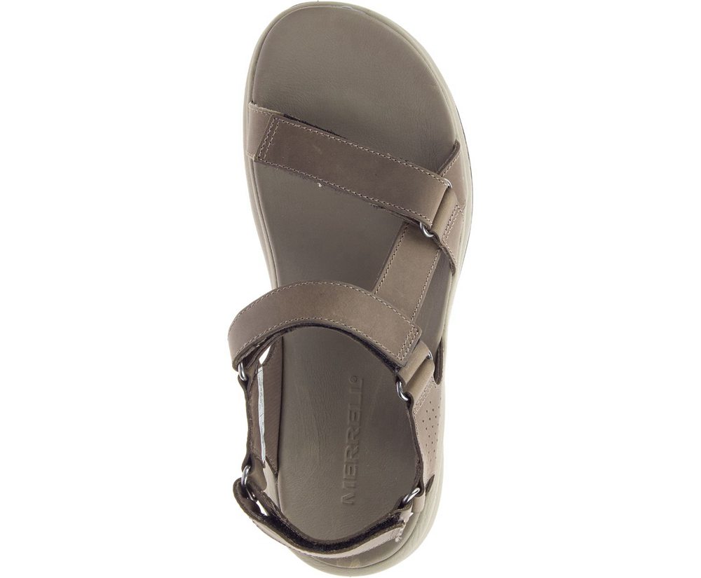Merrell Sandals Brown - Tideriser Luna Convert Leather - Womens 10SOJQFAE